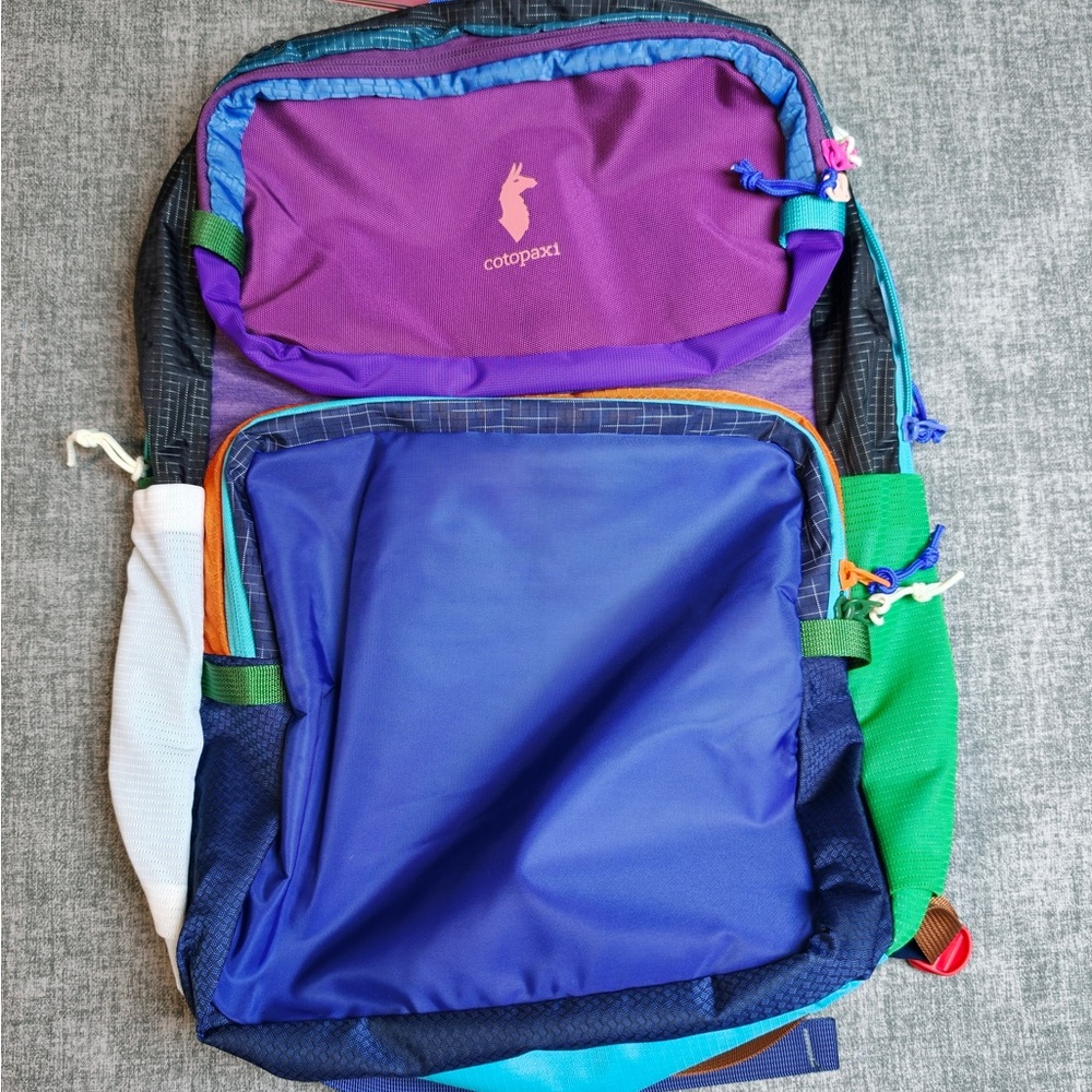 cotopaxi 16L Purple & Blue Backpack with Green Accents
